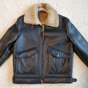 Zara faux leather jacket